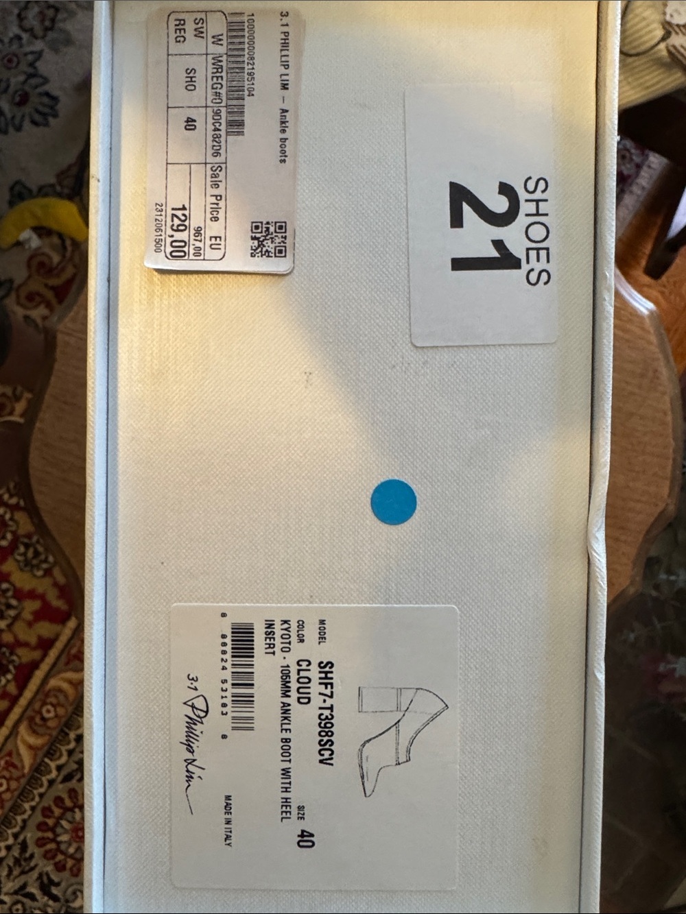 NWT 3.1 Phillip Lim Kyoto Stretch Gray/Silver Velvet Ankle Boots Dust Bag w/Box - Picture 12 of 13